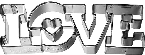Birkmann, Ausstechform Love Schriftzug Edelstahl, 11 cm