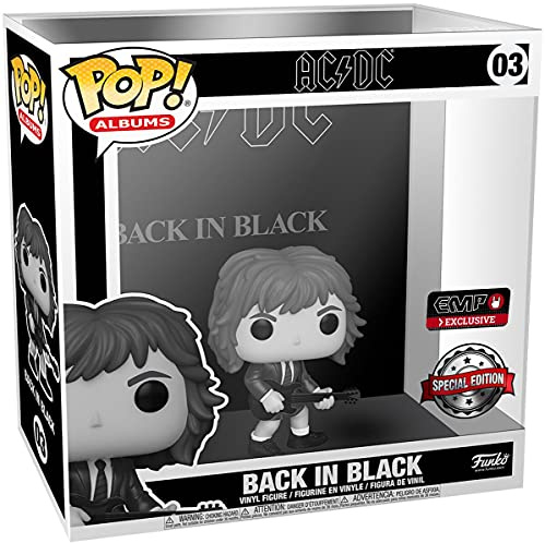 Funko Pop! Albums: AC/DC - Back in Black - Schwarz & Weiß - Vinyl-Sammelfigur - Geschenkidee - Offizielle Handelswaren - Spielzeug Für Kinder und Erwachsene - Music Fans - Modellfigur Für Sammler