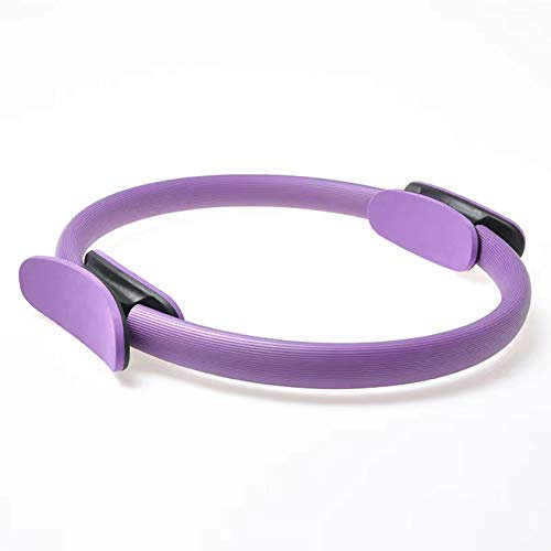 Pilates Ring Magic Ring, 39,4 cm Dual-Griff Pilates Ring Fitness Yoga Ring, geeignet für Familiensport Rumpfkrafttraining um Gewicht zu verlieren (lila)