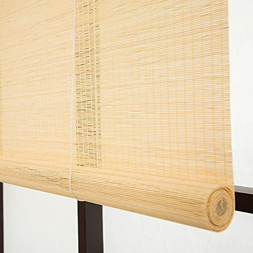 ZH-VBC Bambusrollo Sichtschutz, Natural Natürliche Farbe Bambus Rollos, Lichtfilterung 55% Drinnen/draußen Dekoration, Durchscheinend, 85cm / 105cm / 125cm / 145cm Breit,105x200cm