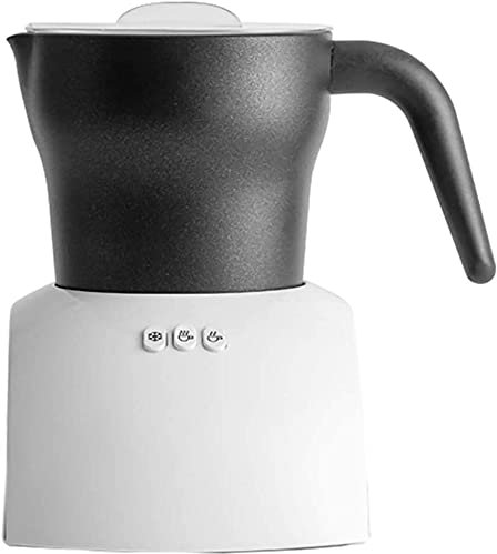 LSDRALOBBEB Mousseur à Lait électrique Chauffe-Lait Mousseur à Lait Automatique et Machine à Chocolat Chaud Pot à Lait Amovible sans Fil sûr 109(Color:White)