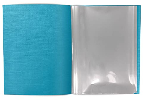 Exacompta 88640E Sichtmappen Teksto aus Recycling-Kunststoff für DIN A4 mit 40 Klarsichthüllen, 80 Sichten, 1 Stück Zufallsfarbe, Aktenhülle, Prospekthülle