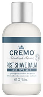 Cremo Sensitive Post Shave Balm, Soothes, And Protects Skin From Shaving Irritation, Dryness and Razor Burn, 4 Fluid Ounces