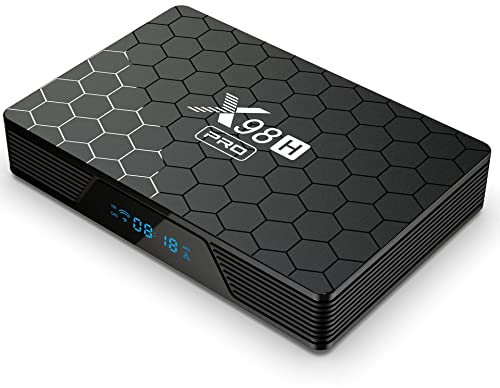 Android TV Box 12.0, X98H PRO 4GB 32GB Smart TV Box H618 USB 2.0 1080P Ultra HD 4K HDR H.265 AV1 Set Top Box WiFi 2.4G 5.8Ghz BT 5.0,4gb+32gb