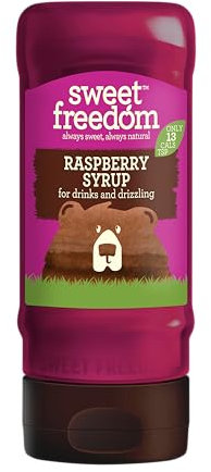 Sweet Freedom Raspberry Syrup - 350 g | Natural Great Taste With Sweetness Derived from Fruit | Ideal for Coffee, Baking & Dessert | No Preservatives or Allergens | Vegan | Only 13 Cal Per Teaspoon