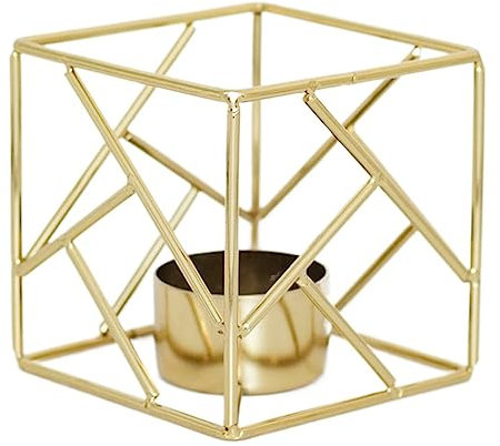 HEXEH Kerzenhalterhalter Nordic Stil Kerzenhalter Votiv Teelicht Kerzenhalter Wohnzimmer Desktop Veranstaltungen Abendessen Dekoration Ornament Handwerk Kandelaber (Color : Gold)