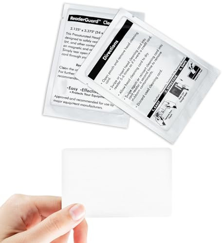 BIHYM CR80 Card Reader Cleaning Cards,Terminal Cleaning Cleaner, 50PCS
