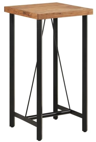 vidaXL Bartisch 55x55x107 cm Massivholz Akazie und Eisen