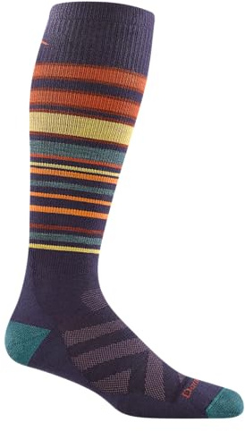 Darn Tough Men's Snowpack Over-the-Calf Midweight Ski & Snowboard Socks (Style 8017) - Blackberry, Medium