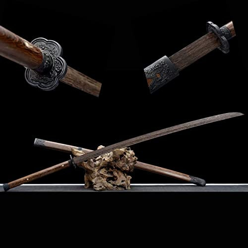 TIAYKO 145cm Palisander-Samurai-Schwert,handgefertigtes Katana mit Holzscheide,Bokken für Cosplay,Kendo-Training,Heimdekoration,Sammeln