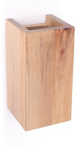 BARCELONA LED - Aplique de Pared de Madera “Durga” – Luz Bidireccional Interior, Casquillos GU10 – Diseño Moderno Cubo – Lámpara de Pared para Salón, Dormitorio o Pasillo