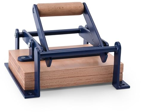 Linocut Press Machine – Lino Printmaking Tool for Relief & Block Printmaking – Manual Tabletop Art Press for Linoleum & Woodcut - A4 Size (11.8 x 8.7) Blue