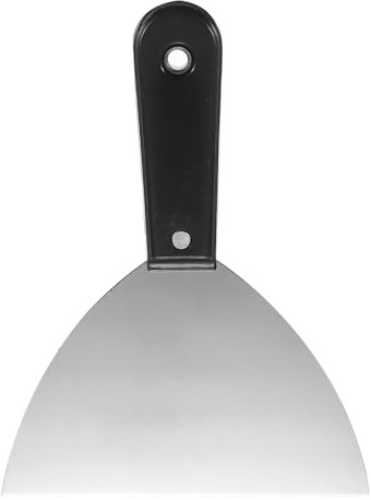 QUARKZMAN Spatola Spatola Larghezza 5,9 Lama Acciaio Carbonio Raschietto Spatola Flessibile per Riparazione e Stuccatura Cartongesso Nero