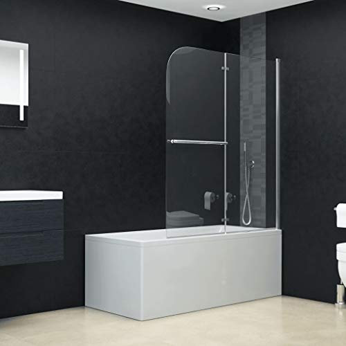 Iiaky Faltbare Duschkabine 2 Paneele ESG 120 x 140 cm Dusche SchiebetüR Walk In Dusche
