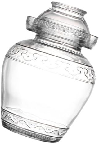 KICHOUSE Frasco De Fermentación De Vidrio Grueso Con Tapa Sellada Tarro Transparente Para Encurtidos y Pepinillos Diseño De Boca Ancha Para Fácil Llenado Para Conservar Alimentos Frescos Pa