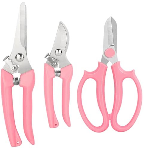 tijeras florales con diferentes hojas, tijeras florales portátiles con mango de agarre cómodo para cortar flores y plantas, para flores frescas, para cortar