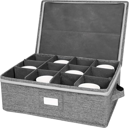 Zeroneige boîte de Rangement Pliable pour Verres à vin Cuisine, Housse de ramgement Protection, Coffret de Rangement pour flûtes à Champagne, Tasse à caffé, Sac de Rangement pour Mugs Car, campage