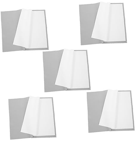 FOMIYES 5piezas Toallitas De Limpieza De Joyas De Doble Paños Para Pulir Joyas Limpiar Paños Para Limpiar Gemas Color Gris