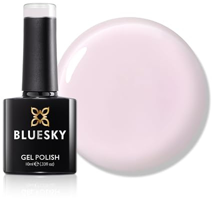 Bluesky Jelly Gel Nail Polish 10ml, Tsukimi Kimono - CHU05, Sheer Pink Gel Nail Polish for 21 Day Manicure, Requires Curing Under LED UV Nail Lamp