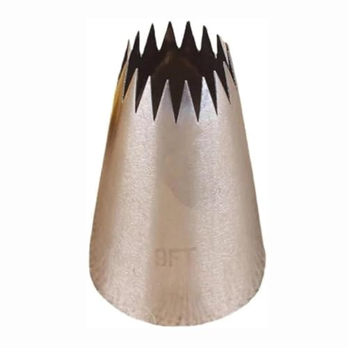 10 pezzi grandi beccucci for decorare torte, beccucci for glassa for torte in acciaio inossidabile, a forma di stella aperta, grandi for decorare torte e cupcake fai da te