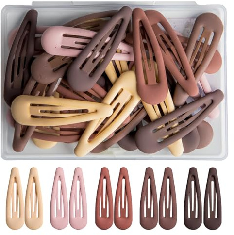 30 Piezas Pinza de Pelo para Niñas Mujeres, 5CM Clips de Pelo de Metal En Caja, Horquillas Pelo, Accesorios Cabello, Pinza para el Cabello, Pernos de Pelo, Pasadores pelo Mujer, Bebe, Chicas