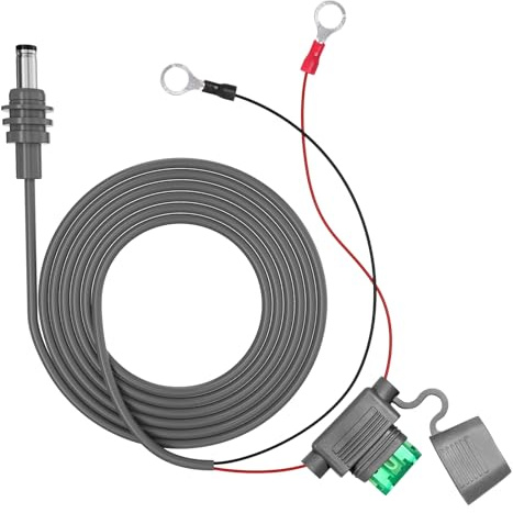 Sigely Replacement for 9.8 FT Starlink Mini O Ring Connecters Extension Cable,18AWG Starlink Mini Direct Battery Power Cable, with ATC/ATO Fuse Holder, Fits for RV, Off-Road, Boat, Off-Grid Solar