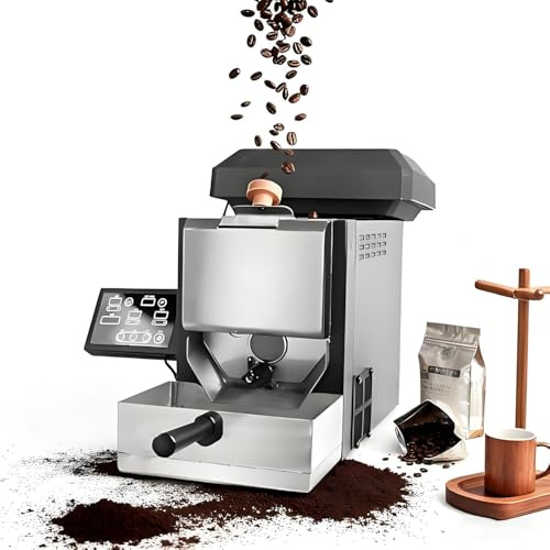 HajMyrdonyx 200g Electric Coffee Roaster, Automatic Roasting, Smart Home Coffee Bean Roaster with Coffee Bean Tray & Smoke Filter, Coffee Roaster Machine Digital Display for Home use