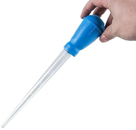 1pc Lengthen 54cm Fish Tank Feces Cleaning Straw Siphon Water Changer Aquarium Cleaner Dropper Aquarium Accessories Cleaning Tools(Blue 12cm)