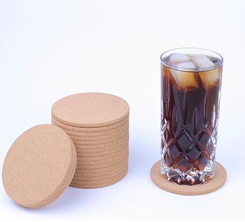 8 STK. korkuntersetzer rund 10cm Ø 5mm dick - tischset Kork untersetzer gläser Holz - glasuntersetzer Kork untersetzer Glass - tischdeko wohnungs zubehör - bierdeckel - korkplatte - tischuntersetzer