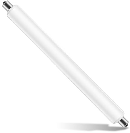1 Pack 6W S15s LED Light Bulb 284mm, Warm White 2700K S15 Double Ended Strip Tube Light, 60W Non-Dimmable T25 Tubular Lamp for Mirror Lights, Display Cabinets, Bathroom Shaver Lights [Energy Class F]