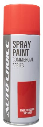 Auto Choice Massey Ferguson Super Red Spray Paint 400ml – Multi Surface Aerosol Paint for Metal, Plastic, Wood & Automotive Use, Fast Drying, Durable Finish, Fade & Weather Resistant
