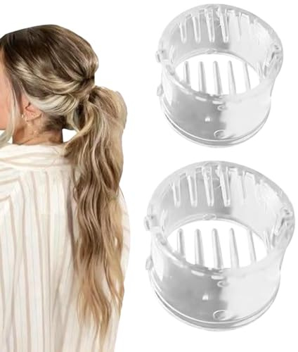 2 Stück Pony-Poppers-Haarspange, Hohe Pferdeschwanz Clip Mit Kammzähnen, Rutschfest Ferdeschwanz Haarklammern Flauschig Und Voluminös, Haarstyling-Accessoires Für Frauen Dickes Und Langes Haar