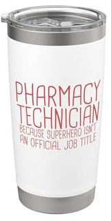 Farmacia e farmacista Supereroe Tecnico Farmacista Bicchiere termico in acciaio inox doppia parete