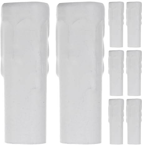 FRCOLOR Fundas para Lámparas Colgantes E14 de Hierro Diseño de Borde Acampanado, 8 Piezas para Candelabros de Cristal en Iluminación de Hogar y Dormitorios