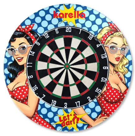 Karella Dart Surround Playgirl Anneau de protection de cible de fléchettes 1 pièce Surround pour planches professionnelles Ø 45 cm Protection murale également en bundle avec cible de fléchettes