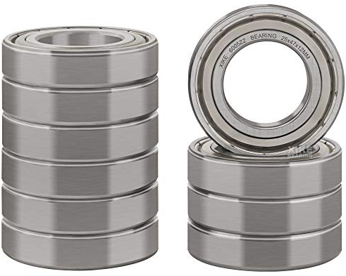XiKe 10er-Set 6005ZZ Rillenkugellager mit Metall-Dichtung 25x47x12mm | Wälzlagerstahl, werksgeschmiert, reibungs- und geräuscharm, ideal für hochtourige Anwendungen, ABEC-3