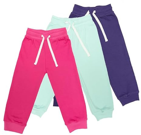 Lovjoy Pantalones Jogger bebés niñas/Pantalones Informales / 100% algodón, Suaves y cómodos