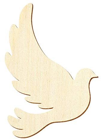 Holz Taube Vogel - 3-50cm Höhe Streudeko Basteln Deko Tischdeko, Größe:10cm, Pack mit:1 Stück