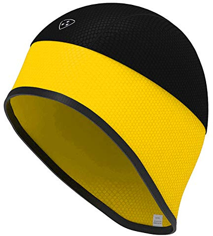 DHERA Thermal Skull Cap for Cycling, Running, Motorcycling, Skiing, Hiking & Outdoor Sports – Helmet Liner (Yellow, Medium)
