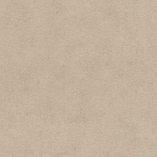 Rasch Tapeten 408164 - Einfarbige Vliestapete in neutralem Beige mit feiner Struktur - 10,05 m x 0,53 m
