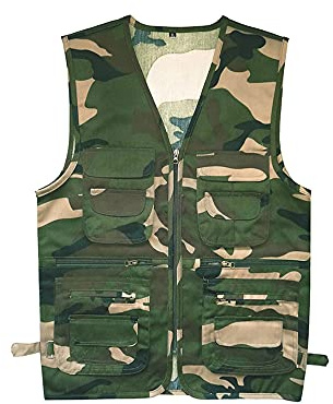 HZQIFEI Homme Multi-Poches Gilet de Pêche de Plein Air - Veste sans Manches pour Sport et Journaliste