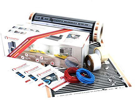 Heating Floor Your Warm Comfort | Kit plancher chauffant électrique 150-220W/m², 230V | Film chauffant infrarouge | Chauffage au sol (3m², 150W/m², larg. 50cm)