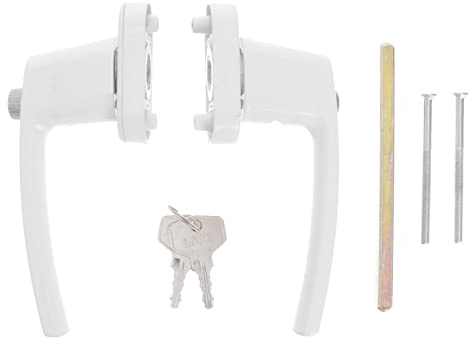 BESPORTBLE Two-end Lever Lock Solid Thickened Zinc Alloy Door Handle with Keys Set, Heavy Duty Security Lock Suitable for Home and Office Use Random Color