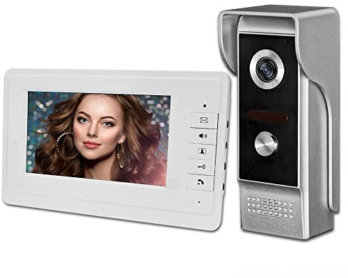 YiToo 7 Video Intercom Wired Home Video Door Phone Doorbell System One Indoor Monitor with One Outdoor Camera, Waterproof Rainproof IR Night Vision, Two-way Audio