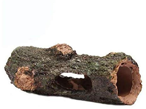 Zerodis Baumstamm Ornament aus Hohlem Baumstamm aus Holz, Künstliches Holz, Fischhaus Aquarium-Dekoration Fischzubehör für Betta-Schildkröten Kleine Eidechsen Reptilien