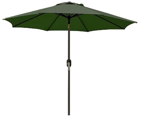 Arreditaly Ombrellone Da Giardino Parasole Per Balcone Con Air Vent Inclinazione Regolabile Apertura A Manovella Anti UV Impermeabile Per Mare Spiaggia Piscina Terrazzo 2.7 M (Verde)