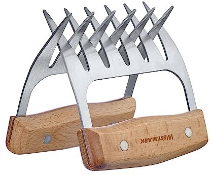 Pinzas para carne Westmark – garras para desgarrar y desmenuzar carne, ideal para pulled pork, práctico accesorio de cocina, barbacoa y asador – acero inoxidable, 2 uds.