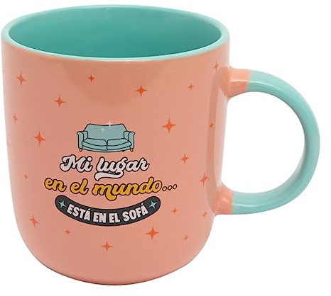 Mr.Wonderful Taza, Mi lugar en el mundo... está en el sofá, 12 x 15,5 x 18,5