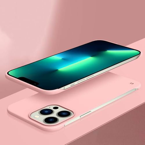 ENILSA Custodia rigida antiurto per PC ultra sottile e senza cornice per iPhone 14 13 12 Mini 11 Pro Max X XR XS SE 2022 7 8 Plus Cover posteriore sottile, rosa, per iPhone 12 Mini