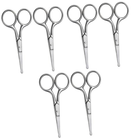 FOMIYES 6stücke Edelstahl Augenbrauenschneider Nasenhaarschneider Präzise Und Langlebige Scheren Für Augenbrauenpflege Und Nasenhaare Tragbar Für Tägliche Anwendung